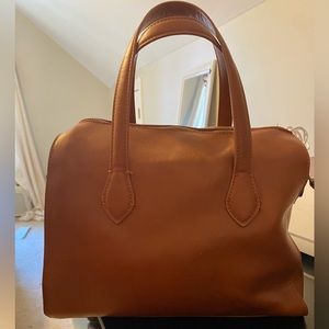 Leather Camel Colored Handbag
